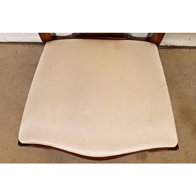 Wood Maitland Smith Georgian Carved Mahogany Dining Chairs, Set of Six For Sale - Image 7 of 13