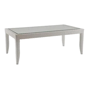 David Francis Mykonos Coffee Table With Glass