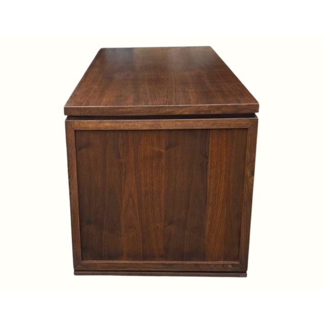 Modernist Sculptural Walnut Desk With Asymmetrical Geometric Base For Sale - Image 16 of 17