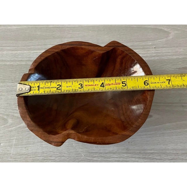 Brown Late 20th Century Hand Carved Belize Granadillo Wood Sculptural Bowl For Sale - Image 8 of 11