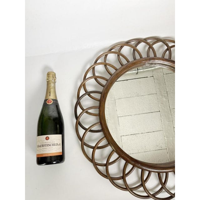 Vintage Wooden Mirror, France, 1960s For Sale - Image 10 of 11
