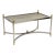 20th-C. Maison Jansen Inspired Chrome and Brass Coffee Table W/ Mirror or Glass For Sale