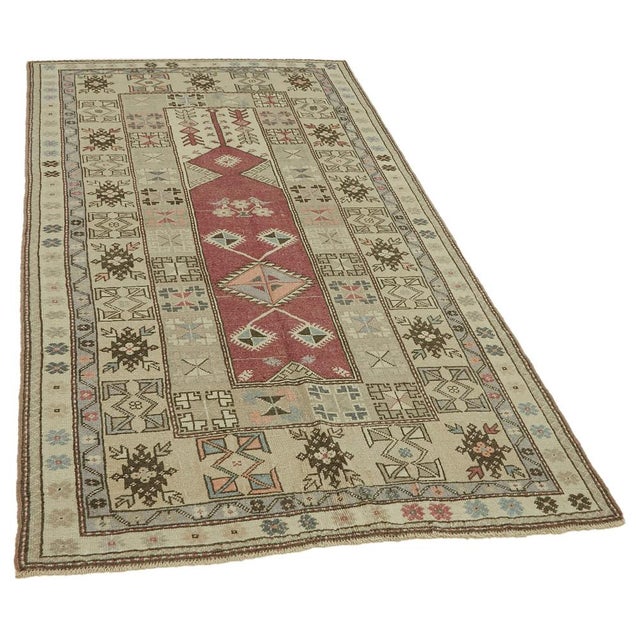 This Turkish handmade Anatolian rug is a timeless piece of craftsmanship, created in the heart of Anatolia, Turkey, a...