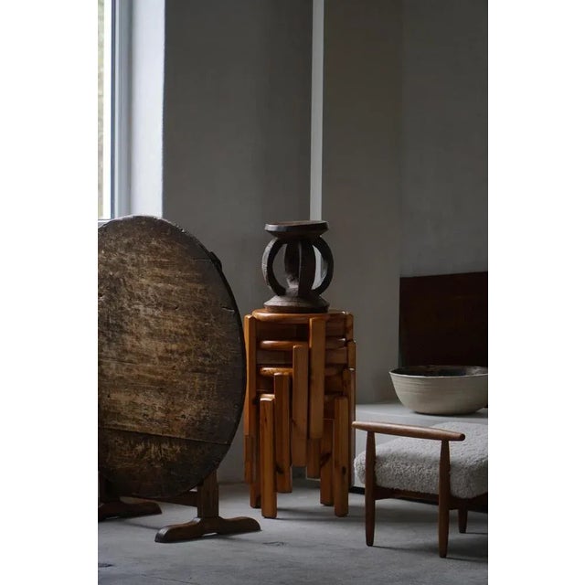 1950s Mid-Century Dogon Stool in Hand-Carved Wood, Mali, 1950s For Sale - Image 5 of 13