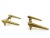 Gold Modernist Brass Door Handles, 1950s-1960s, Set of 2 For Sale - Image 8 of 8