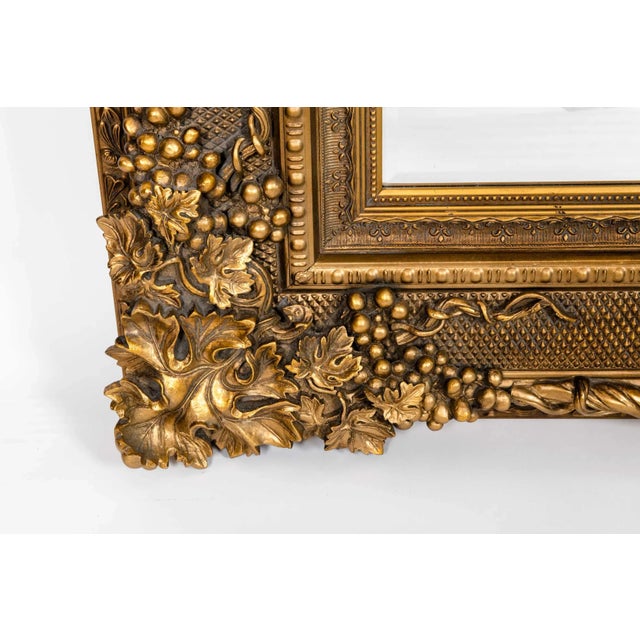 Giltwood Beveled Hanging Floor Length Wall Mirror For Sale - Image 4 of 13
