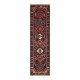 Pasargad Home Yalameh Navy Wool Area Rug, 2' 9'' X 9' 9'' For Sale