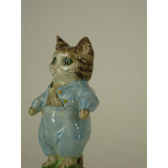 Baby Blue Late 20th Century Beatrix Potter, Tom Kitten & Miss Moppet, Porcelain Figurine, Beswick, England. For Sale - Image 8 of 12
