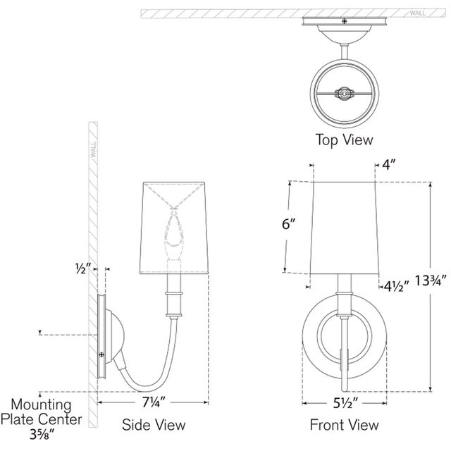 2020s Thomas O'Brien for Visual Comfort Signature Elkins Sconce in Polished Nickel with Linen Shade For Sale - Image 5 of 7