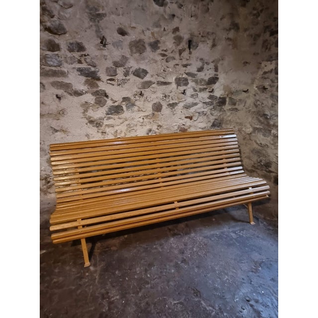 Mid-Century French Pine Garden Bench, 1960s For Sale - Image 15 of 18