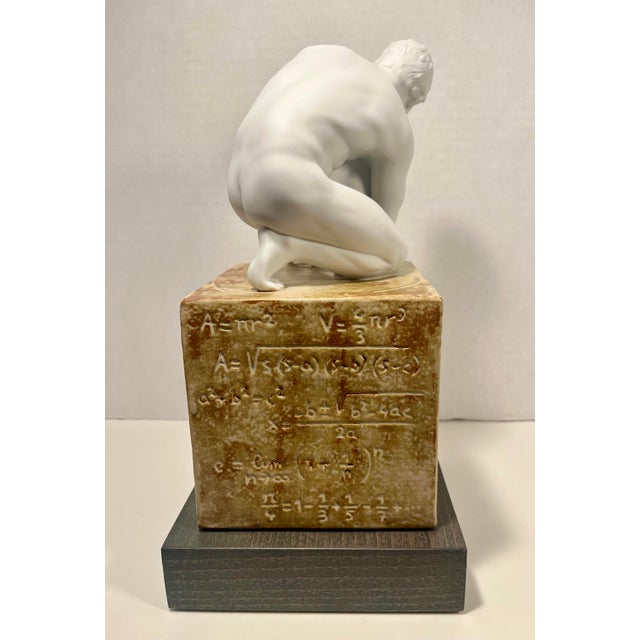 2000 - 2009 Lladró Scientia Porcelain Man Figurine Matte Finish #1018018 Mint Condition! For Sale - Image 5 of 13