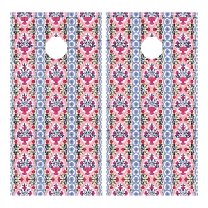 Jaipur Block Print Cornhole Boards - 2 Boards + 8 Toss Bags