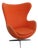 Mid Century Modern Swivel Rocking Orange Egg Chair Fritz Hansen Style 6608 For Sale