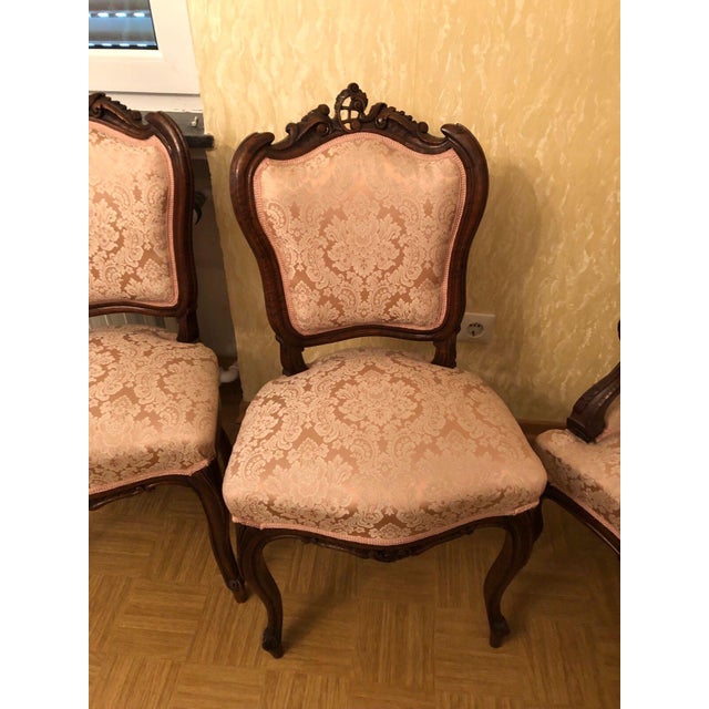 Baroque Antique Baroque Living Room Sofa and Chairs, 1930s, Set of 5 For Sale - Image 3 of 5