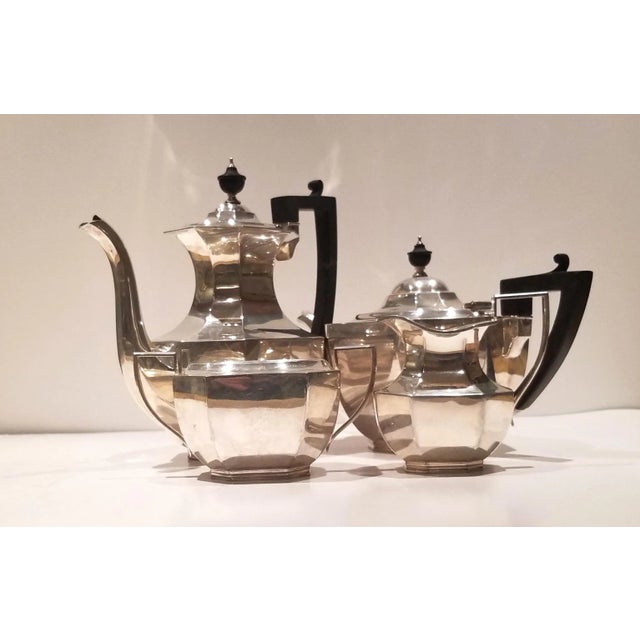 1910s Queen Anne Style Ryrie-Birks Antique Silver Plated Coffee and Tea Set- 4 Pieces For Sale - Image 6 of 11