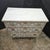 Shabby Chic Late 19th Cenutry Grey & White 3 Drawer Italian Style Commode With Dental Molding Accent For Sale - Image 3 of 18