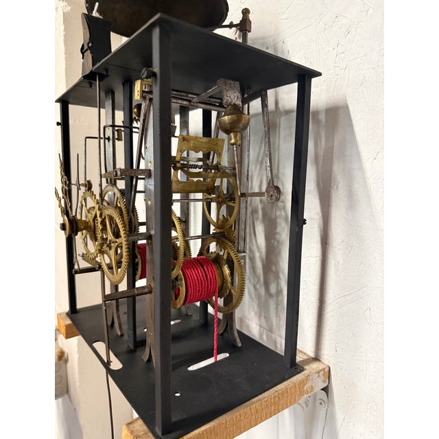 A Late 19th Century Morbier Works for a Tall Case Clock. For Sale - Image 10 of 12