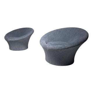 Light Blue Mushroom Lounge Chairs by Pierre Paulin for Artifort, 1960s, Set of 2 For Sale