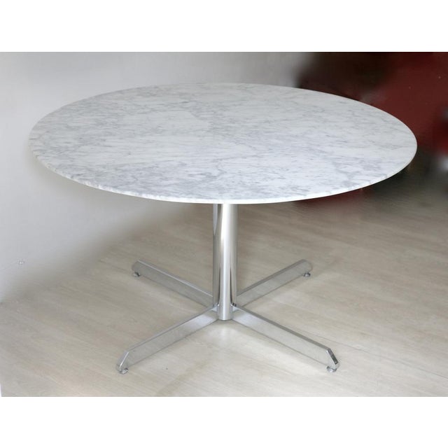 French Marble and Steel Table, 1970 For Sale - Image 17 of 18
