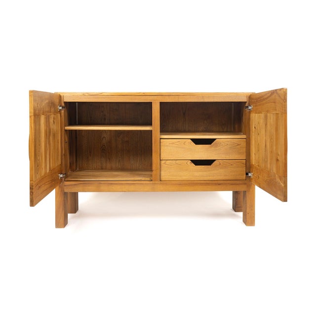 1970s 2-Door Buffet in Elm attributed to Maison Regain, 1970 For Sale - Image 5 of 16