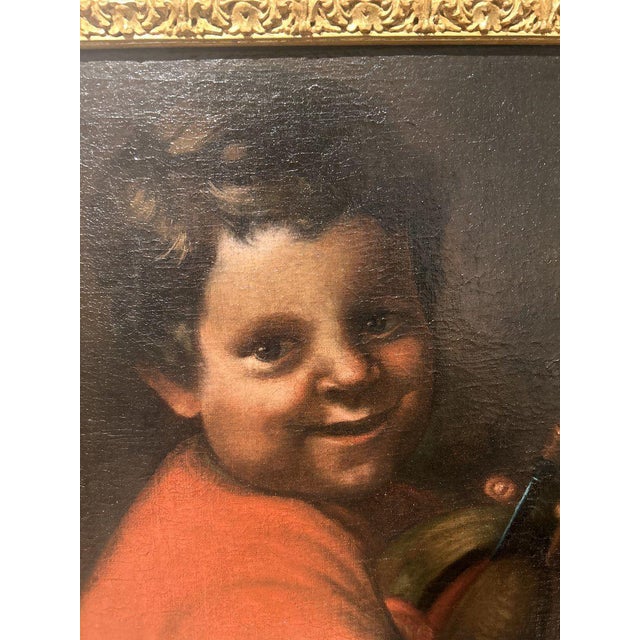 This is a charming genre painting executed by a skilled artist inclined to portray carefree scenes of daily life, in this...