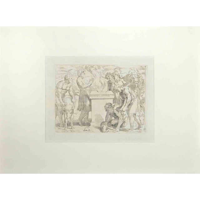 Giovanni Lanfranco, Genesis 5, Old Testament Story, Etching, 1607 For Sale - Image 3 of 3