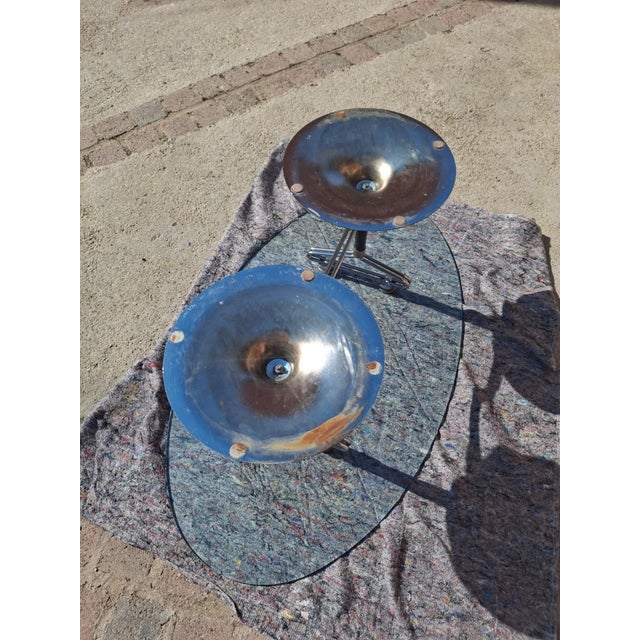 Oval Table in Glass, Chrome and Walnut, 1970s For Sale - Image 10 of 11