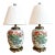 Pair of Vintage Maitland-Smith Hand-Painted Porcelain Table Lamps, Brass Base, 1985 For Sale
