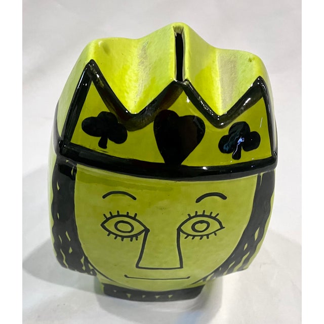 20th Century MCM Baldelli Italian Ceramic "Queen" Face Bank For Sale In Dallas - Image 6 of 11