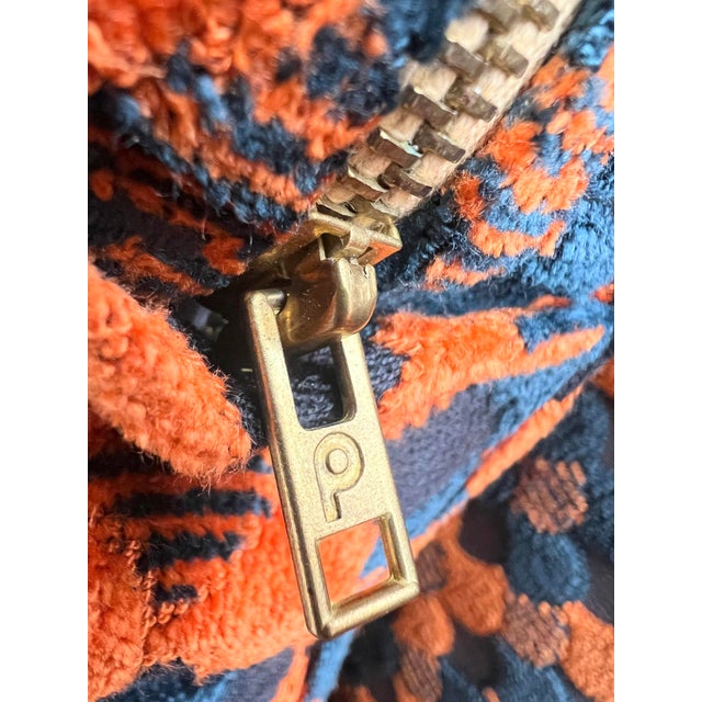 Vintage Velvet Sofa with Scale Pattern, 1970s For Sale - Image 6 of 17