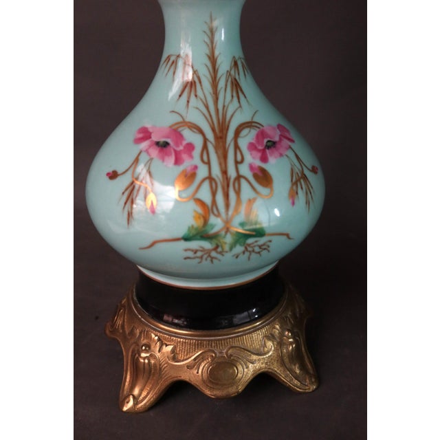 Teal 19th Century Porcelain Table Lamps, Set of 2 For Sale - Image 8 of 10