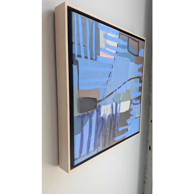Abstract Contemporary Abstract Oil & Acrylic Painting, Framed For Sale - Image 3 of 4