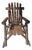 Monumental 20thc Hand Made Pine Log Rocking Chair For Sale