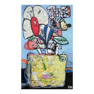 Scott Harper Mixed Media Painting titled “Hatching from the Seed..” 30 x 48 2024 For Sale