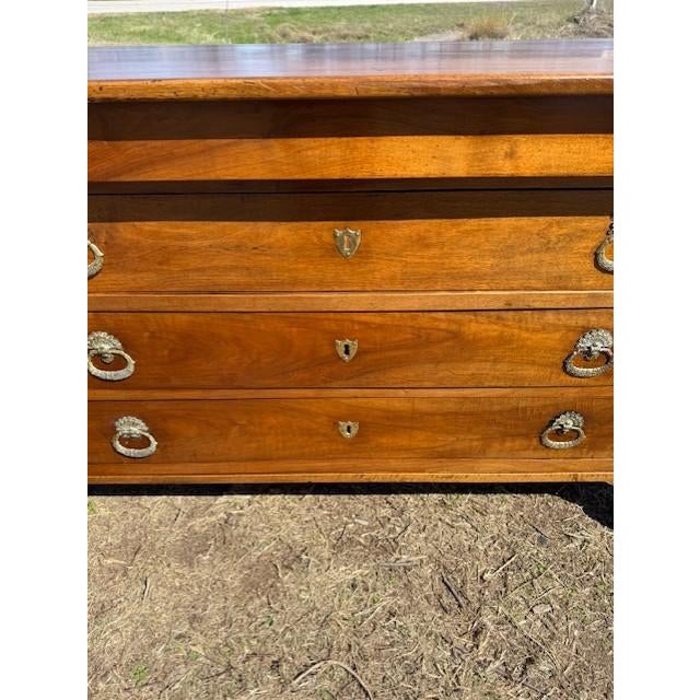 Large 19th Century French Empire Solid Walnut Chest of Drawer / Commodes For Sale - Image 12 of 18