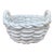 Italian White Ceramic Woven Cachepot Basket For Sale
