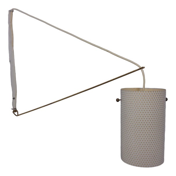 Adjustable Brass Wall Lamp, Italy, 1950s For Sale