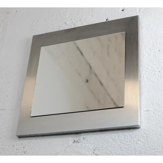 Space Age Stainless Steel Mirror, France, 1970s For Sale - Image 18 of 18