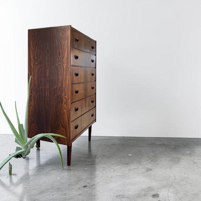 Mid-Century Danish Rosewood Highboy Dresser, 1960s For Sale - Image 5 of 18