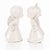 Sweet and collectible vintage porcelain angel figurines sold as a matching set of two: one boy and one girl. Finished in...