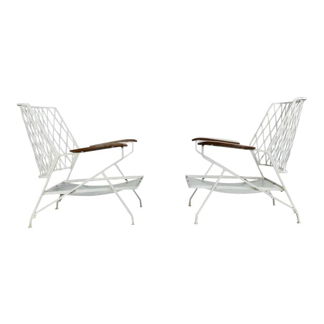 1950s Salterini Iron Lounge Chairs - A Pair For Sale