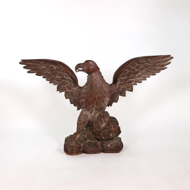 Large-Scale Carved Oak Eagle, Spain, Circa 1900 For Sale In San Francisco - Image 6 of 14