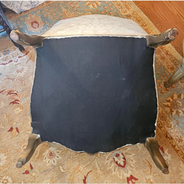 Late 19th Century Pair of French-Style Louis XV Bergere Chairs and an Ottoman For Sale - Image 16 of 18