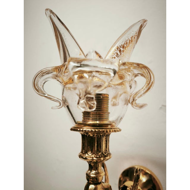 Swan Wall Lamp with Murano Glass, 1970s For Sale - Image 9 of 13