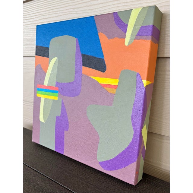 Abstract David Mac Innes “Navajo” Construct Series 2003 Painting on Canvas Signed For Sale - Image 3 of 9