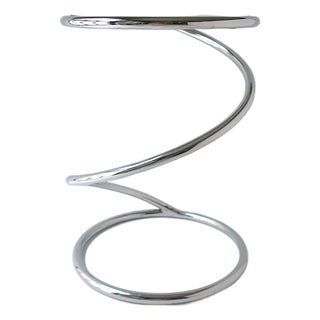 Chrome Glass Side Drinks Table Pace Collection For Sale