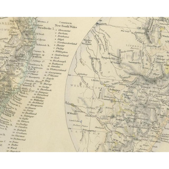 19th Century Antique Map of Australia and New Zealand with Mount Alexander Inset, 1860 For Sale - Image 5 of 8