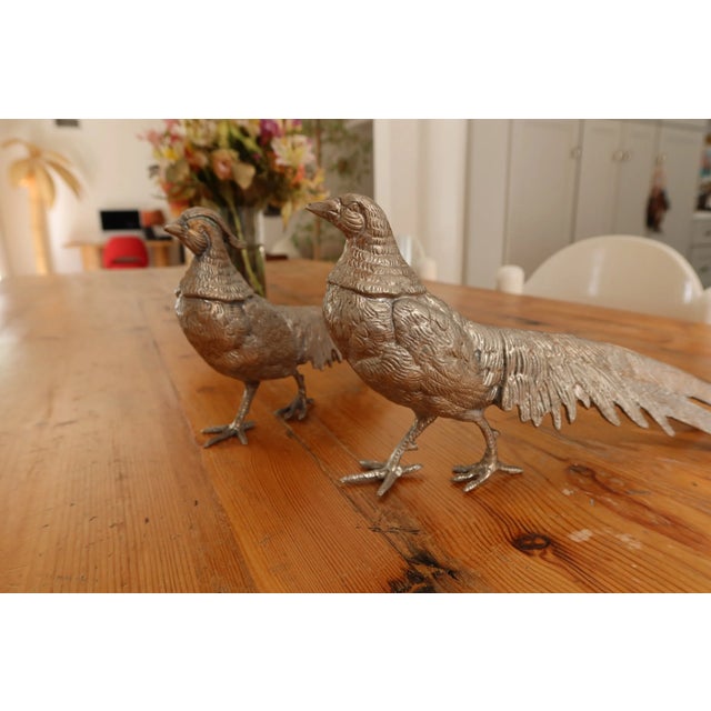 Antique Silverplate Pheasants, Paie For Sale - Image 4 of 6