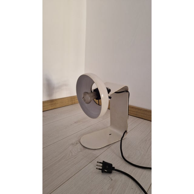 Hanging White Iron Table Lamp from Stilnovo, 1970s For Sale - Image 6 of 13