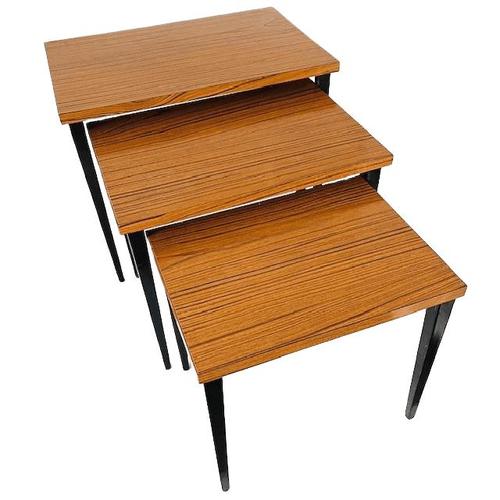 Black Vintage Danish Nesting Tables, 1960s, Set of 3 For Sale - Image 8 of 12